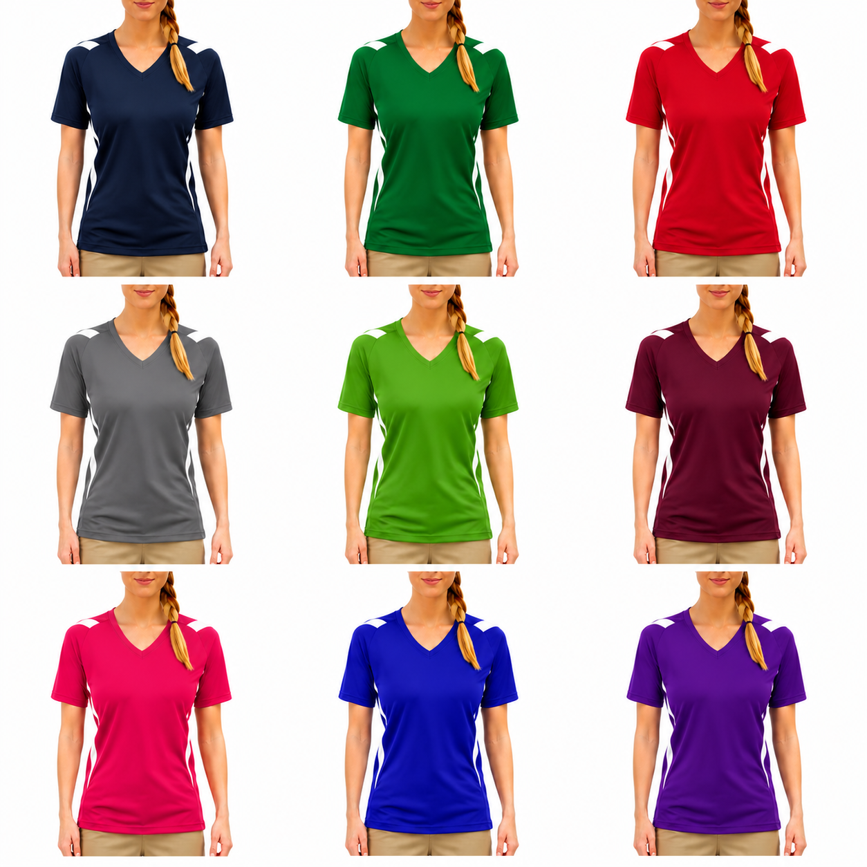 Pro Celebrity Ladies Pegasus Crew T-Shirts -  KLM280 - Basics Clothing Store