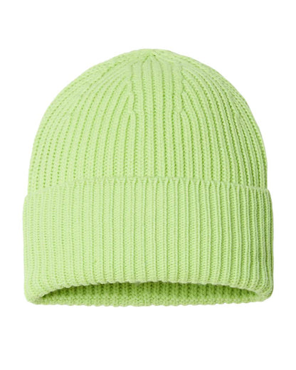 Atlantis Headwear - Sustainable Chunky Rib Cuffed Beanie - OAK