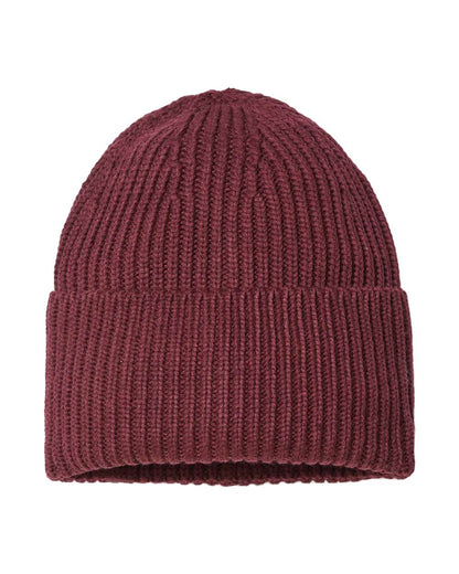 Atlantis Headwear - Sustainable Chunky Rib Cuffed Beanie - OAK