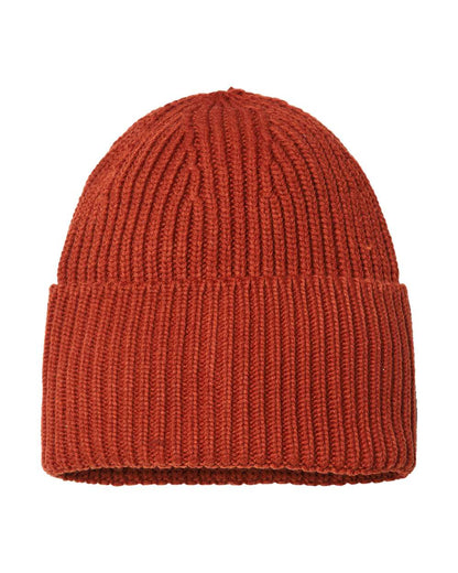 Atlantis Headwear - Sustainable Chunky Rib Cuffed Beanie - OAK