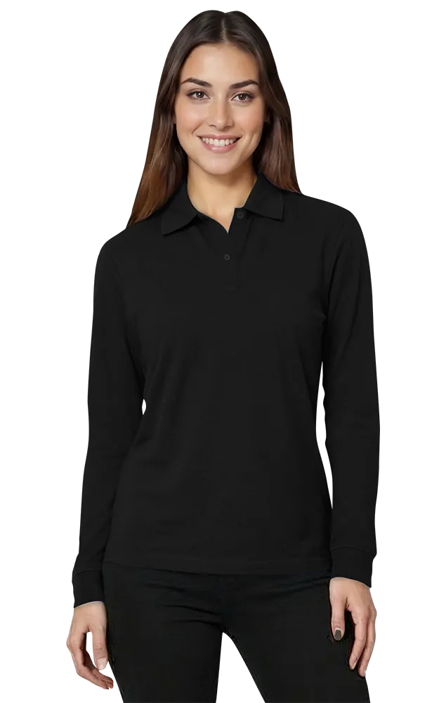 Blue Generation Ladies' Soft Touch L/S Pique Polo-BG6502