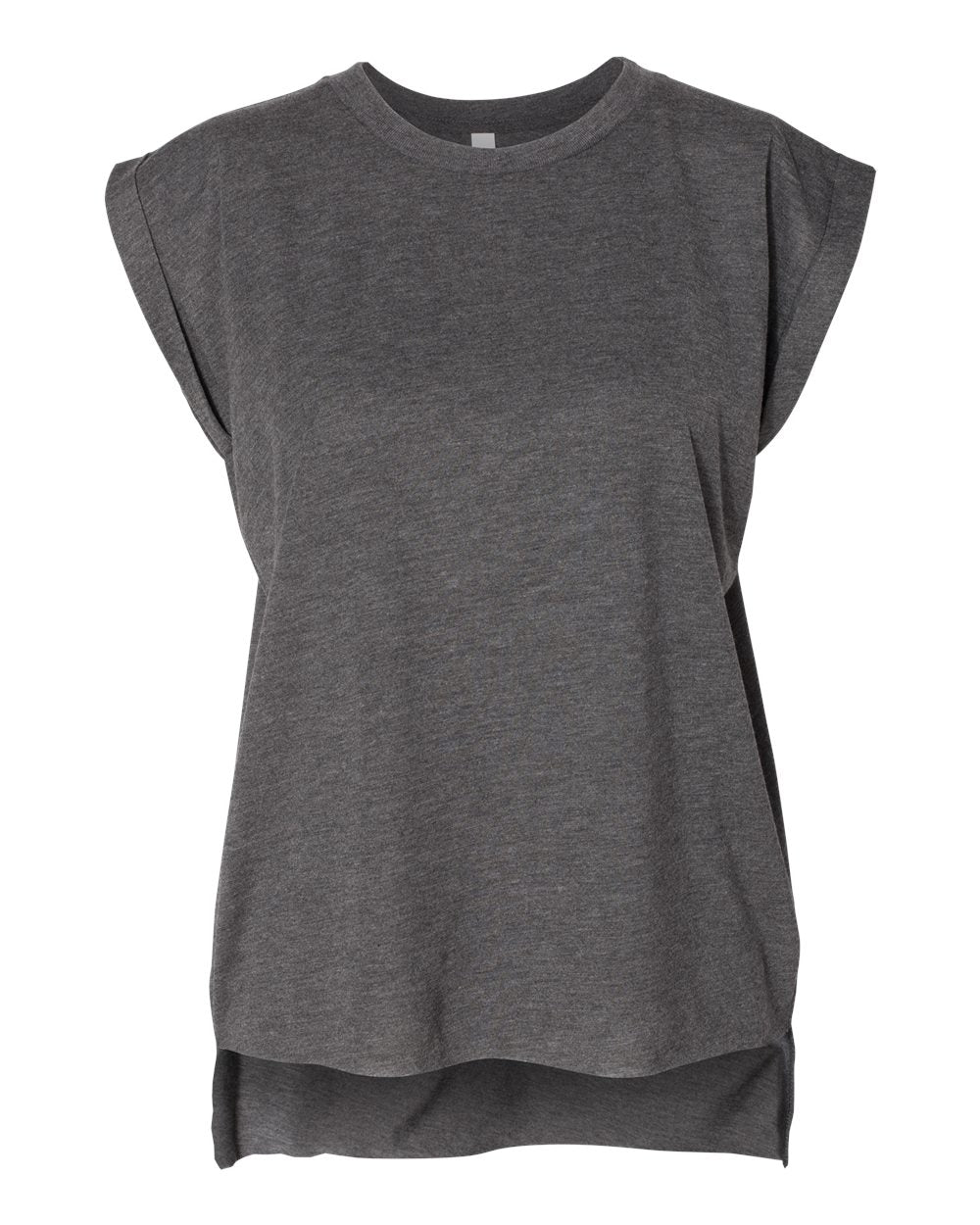 BELLA + CANVAS Women’s Flowy Rolled Cuffs Muscle Tee