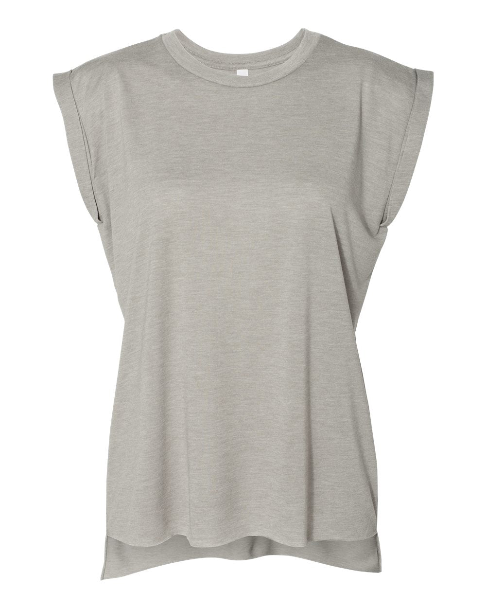 BELLA + CANVAS Women’s Flowy Rolled Cuffs Muscle Tee