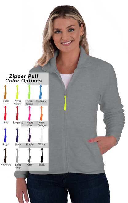Blue Generation Custom Zipper Pull Polar Fleece Jacket-BG6951B