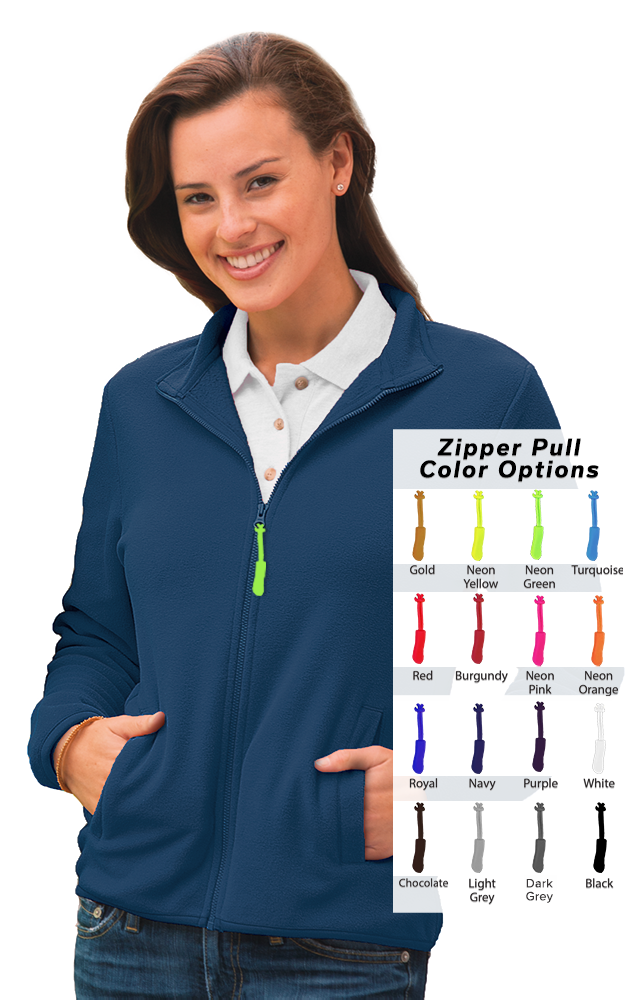 Blue Generation Custom Zipper Pull Polar Fleece Jacket-BG6951B