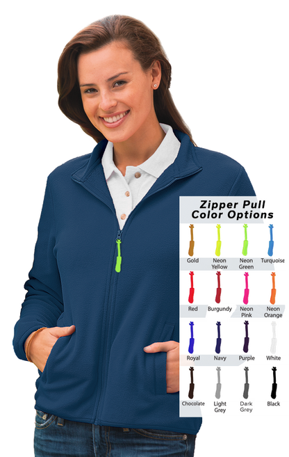 Blue Generation Custom Zipper Pull Polar Fleece Jacket-BG6951B