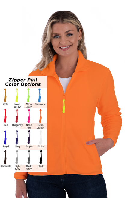 Blue Generation Custom Zipper Pull Polar Fleece Jacket-BG6951B