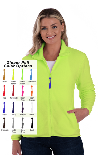 Blue Generation Custom Zipper Pull Polar Fleece Jacket-BG6951B