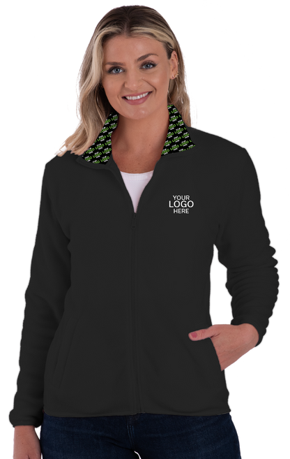 Blue Generation Your Logo Here Ladies Micro Fleece Full Zip Jacket-BG6951H