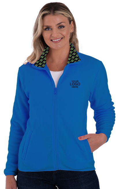 Blue Generation Your Logo Here Ladies Micro Fleece Full Zip Jacket-BG6951H