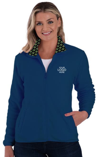 Blue Generation Your Logo Here Ladies Micro Fleece Full Zip Jacket-BG6951H