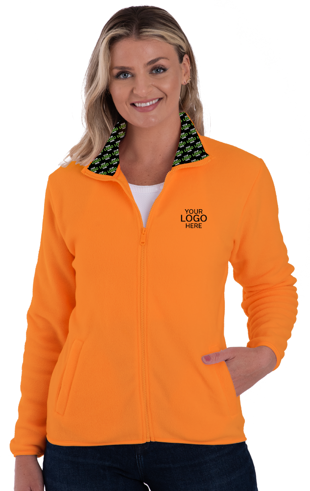 Blue Generation Your Logo Here Ladies Micro Fleece Full Zip Jacket-BG6951H