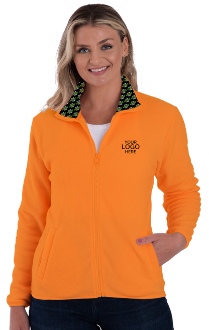 Blue Generation Your Logo Here Ladies Micro Fleece Full Zip Jacket-BG6951H
