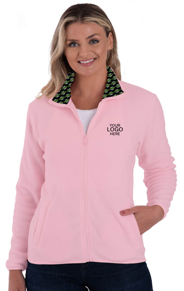 Blue Generation Your Logo Here Ladies Micro Fleece Full Zip Jacket-BG6951H
