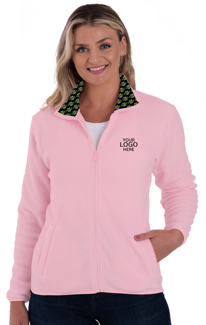 Blue Generation Your Logo Here Ladies Micro Fleece Full Zip Jacket-BG6951H
