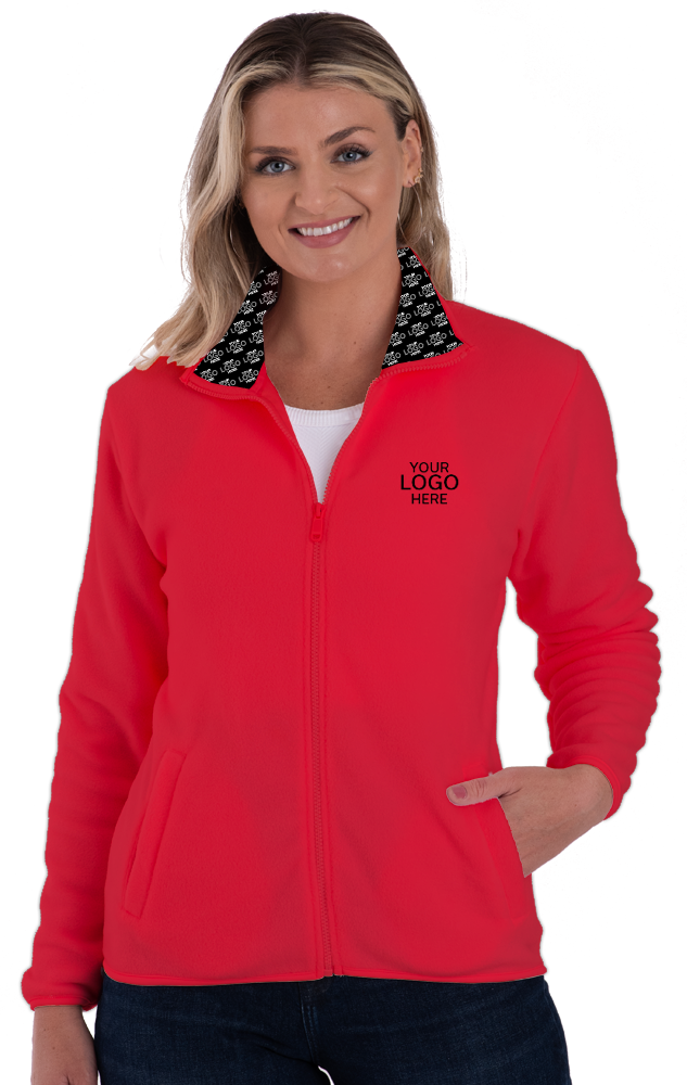 Blue Generation Your Logo Here Ladies Micro Fleece Full Zip Jacket-BG6951H