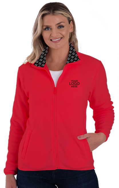 Blue Generation Your Logo Here Ladies Micro Fleece Full Zip Jacket-BG6951H