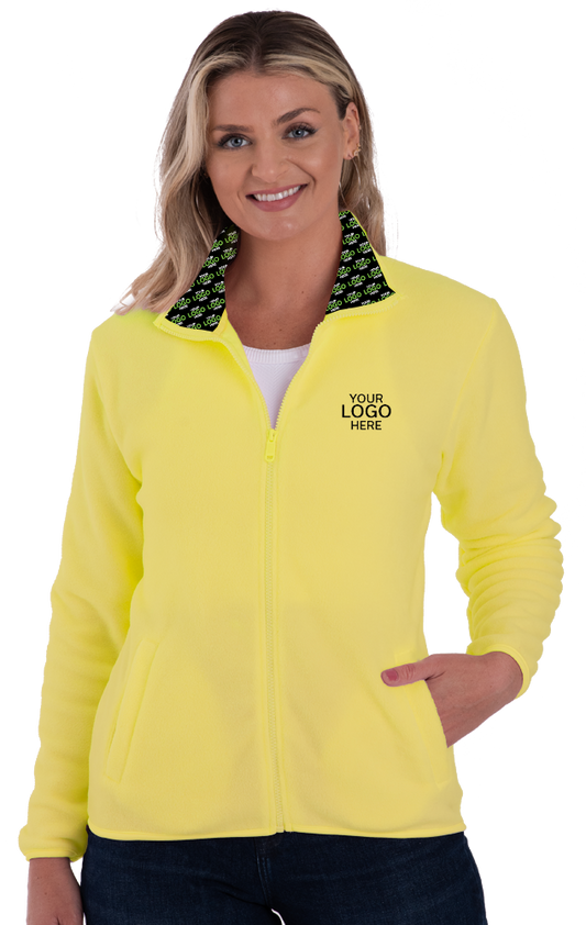 Blue Generation Your Logo Here Ladies Micro Fleece Full Zip Jacket-BG6951H