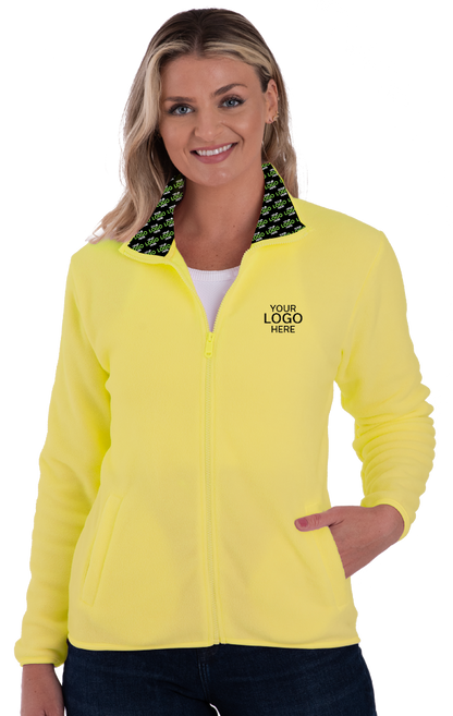 Blue Generation Your Logo Here Ladies Micro Fleece Full Zip Jacket-BG6951H