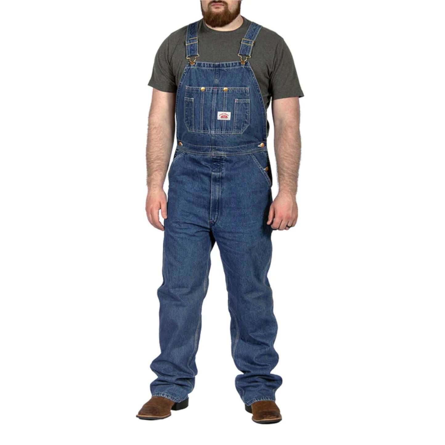 Round House MADE IN USA #699 Stone Washed Bib Overalls