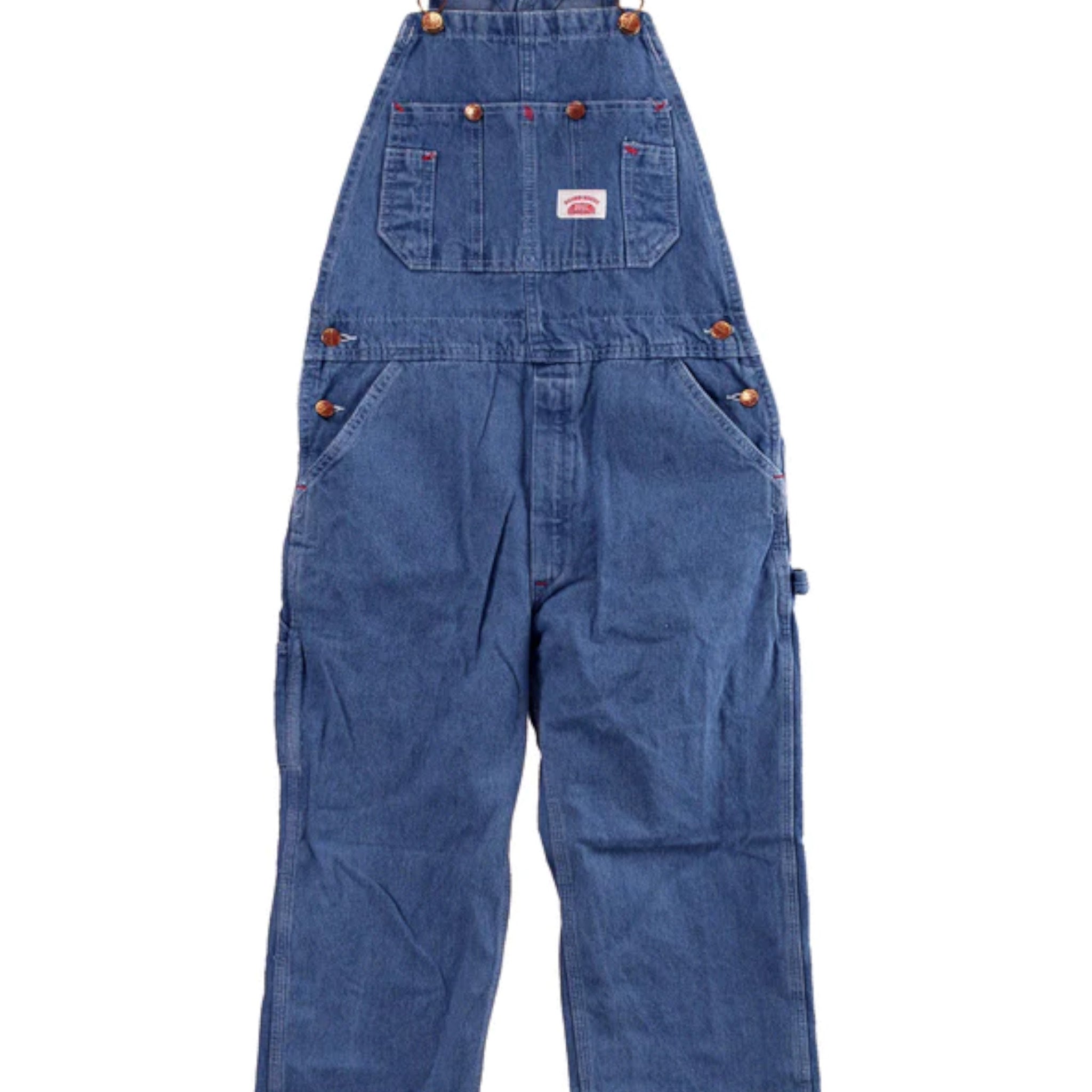 Work Bibs Walls Big Smith Bib Overalls - Stonewashed Denim Work