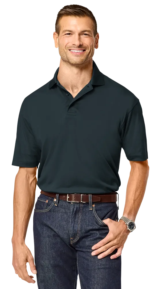 Blue Generation Men’s Recycled Knit Polo-BG7008 -Light Blue