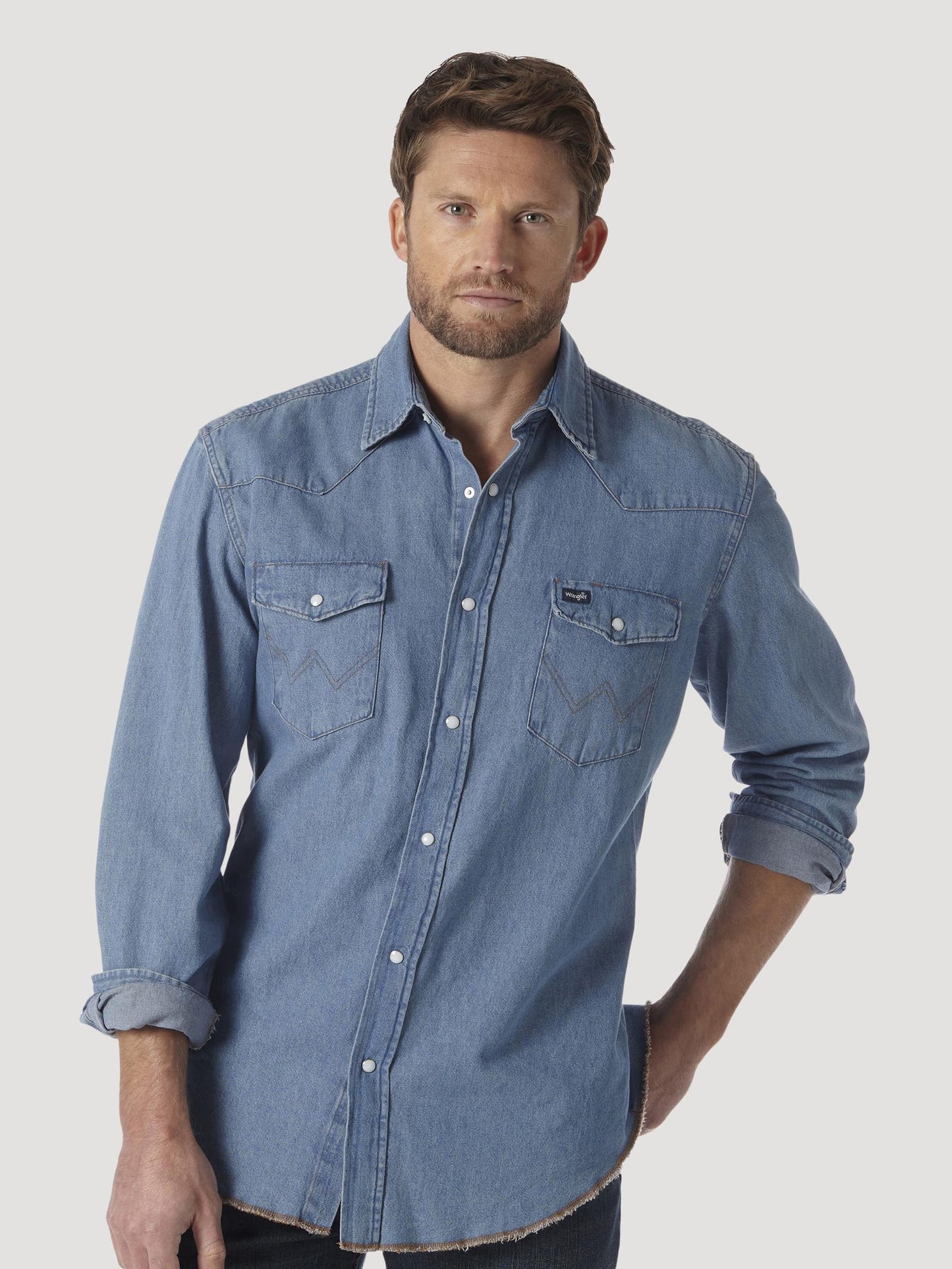 Wrangler® Men's Authentic Cowboy Cut® Work Shirt - Indigo -70127SW