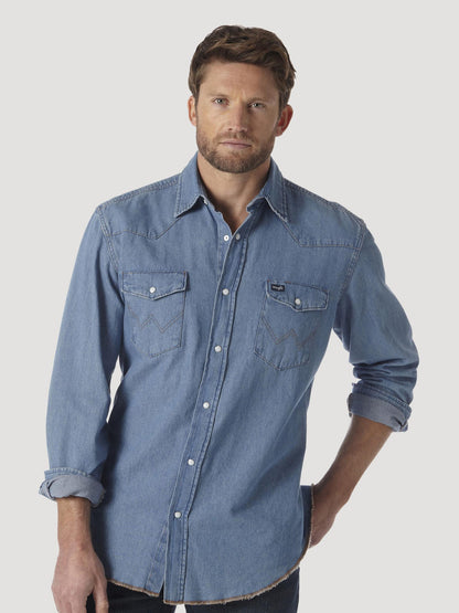 Wrangler® Men's Authentic Cowboy Cut® Work Shirt - Indigo -70127SW