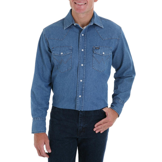Wrangler® Men's Authentic Cowboy Cut® Work Shirt - Indigo