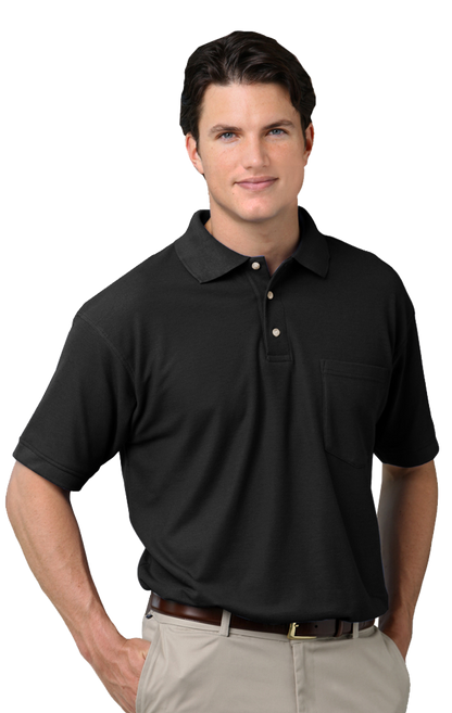 Blue Generation Men's Teflon Pique Polo with Pocket