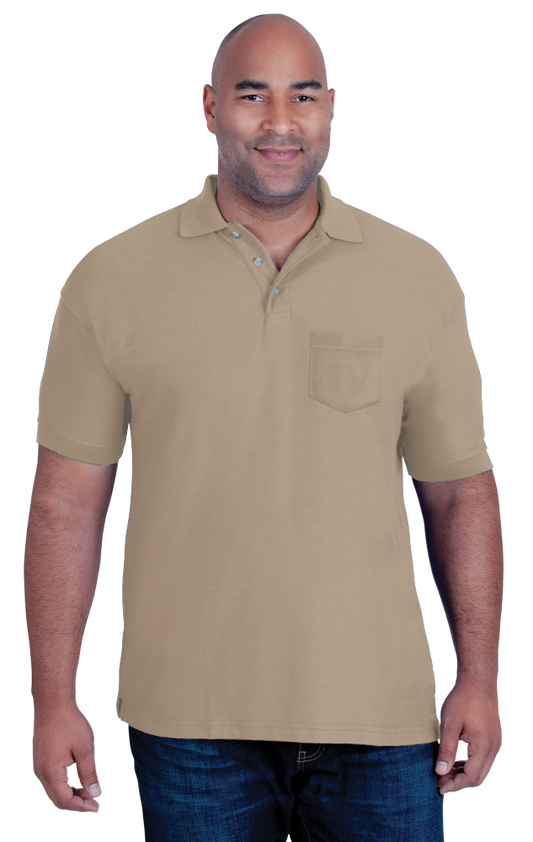 Blue Generation Men's Scotchgard Pique Polo with Pocket-BG7202
