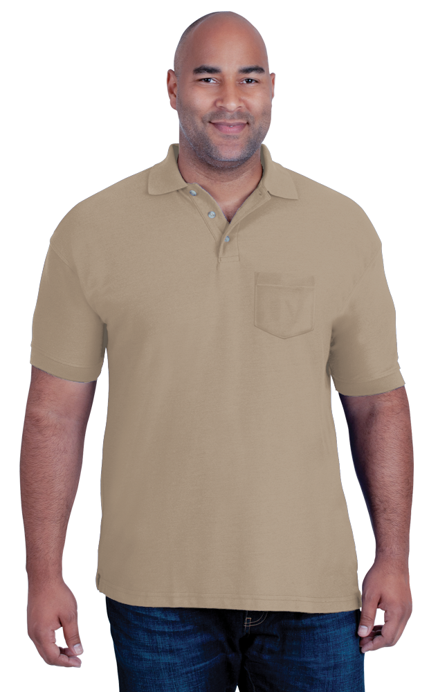 Blue Generation Men's Scotchgard Pique Polo with Pocket-BG7202