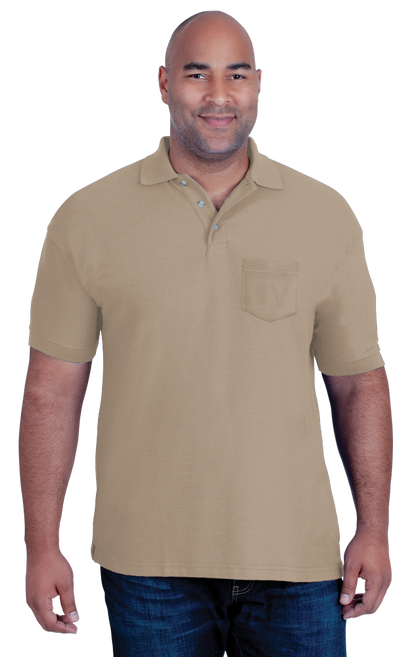 Blue Generation Men's Scotchgard Pique Polo with Pocket-BG7202