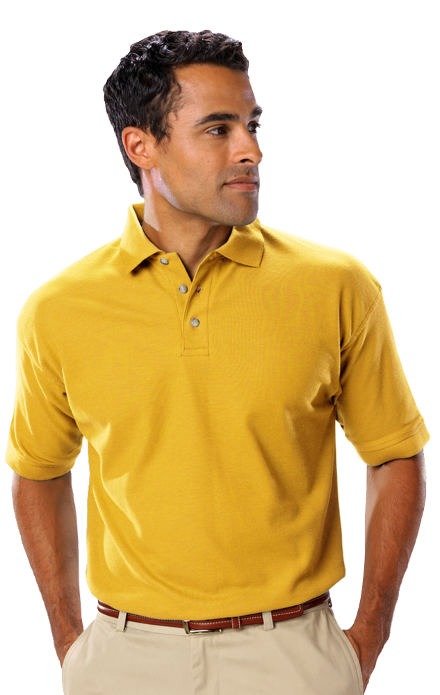 Blue Generation Men's Scotchgard Pique Polo without Pocket-BG7203C - Yellow - Clearance - XS-S-3X-4X-5X-6X -