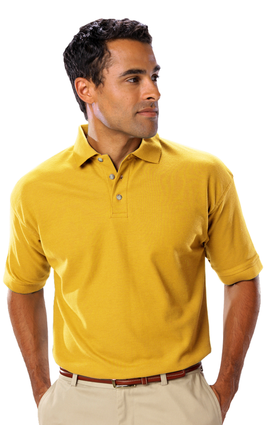 Blue Generation Men's Scotchgard Pique Polo without Pocket-BG7203C - Yellow - Clearance - XS-S-3X-4X-5X-6X - - Basics Clothing Store