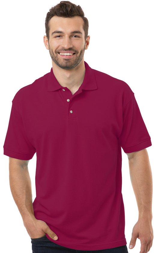 Blue Generation Men's Superblend Short-Sleeve Polo-BG7204 - Basics Clothing Store