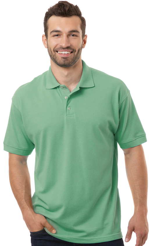 Blue Generation Men's Superblend Short-Sleeve Polo-BG7204 - Basics Clothing Store