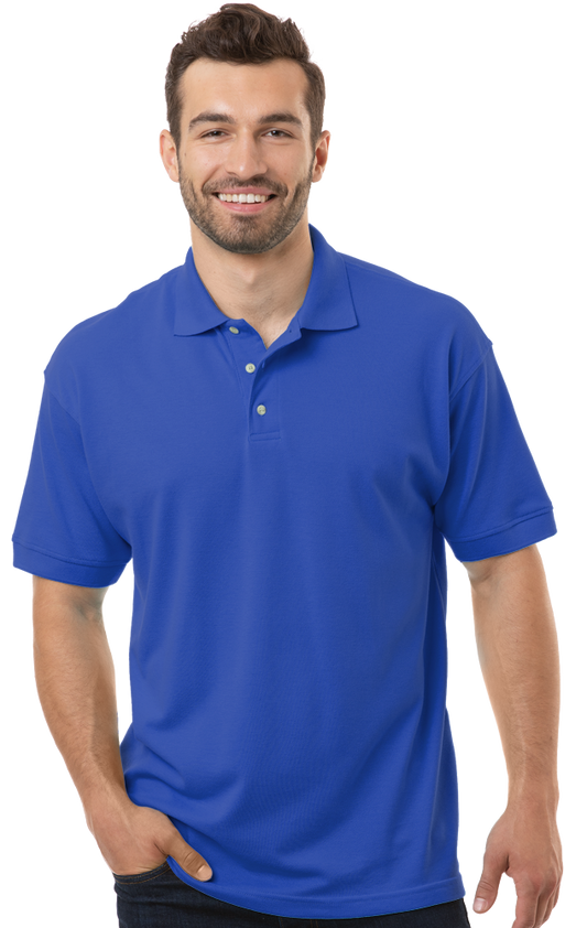 Blue Generation Men's Superblend Short-Sleeve Polo-BG7204 - Basics Clothing Store