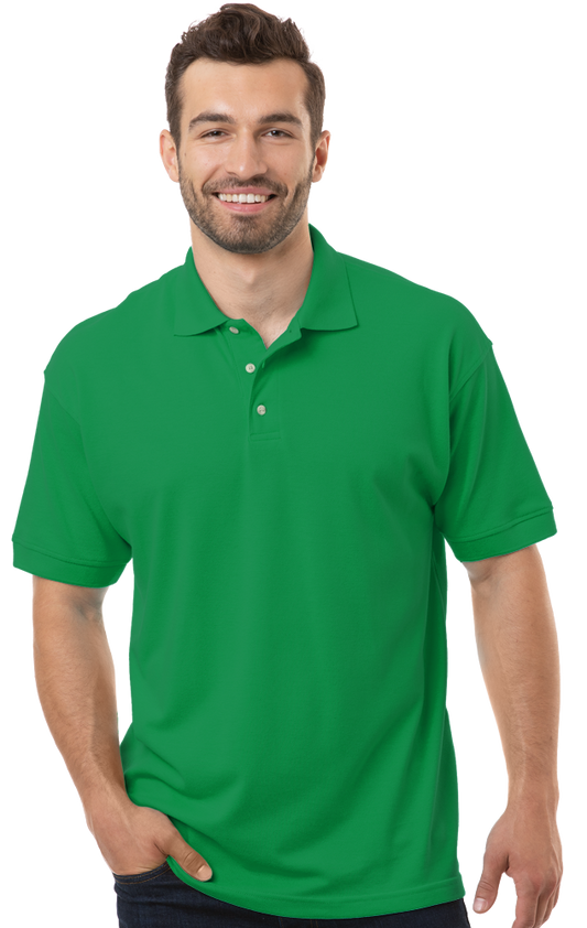 Blue Generation Men's Superblend Short-Sleeve Polo-BG7204 - Basics Clothing Store