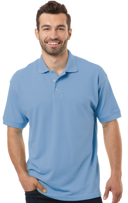 Blue Generation Men's Superblend Short-Sleeve Polo-BG7204 - Basics Clothing Store