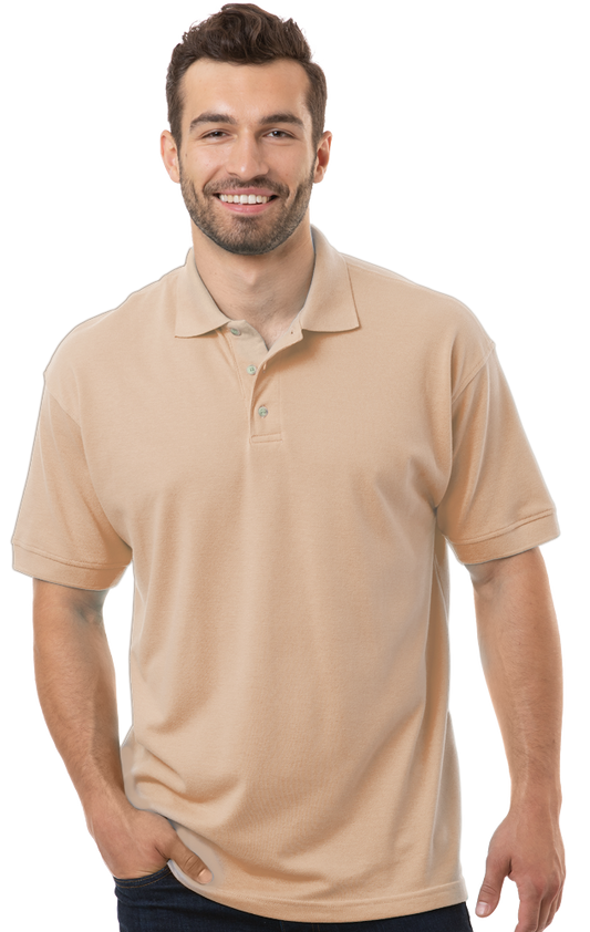Blue Generation Men's Superblend Short-Sleeve Polo-BG7204 - Basics Clothing Store