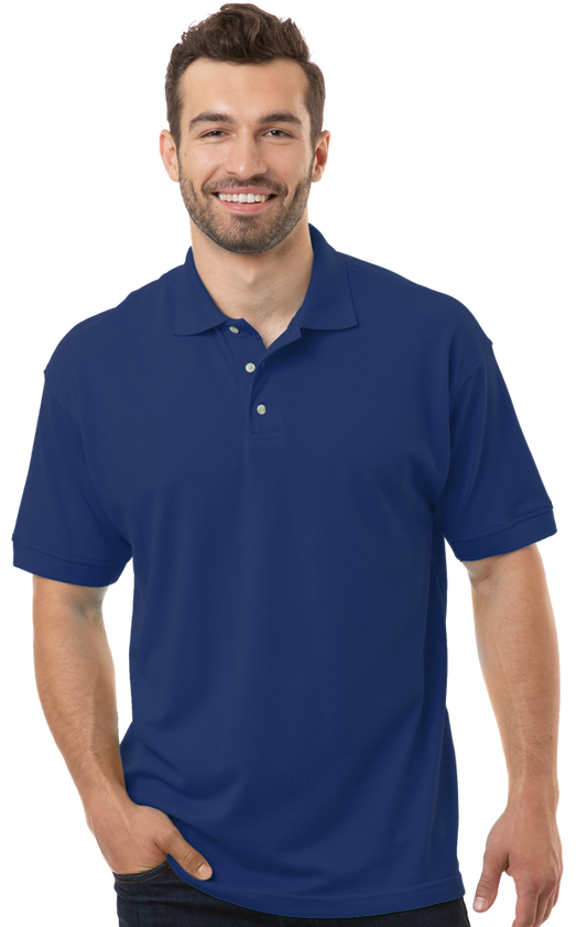 Blue Generation Men's Superblend Short-Sleeve Polo-BG7204 - Basics Clothing Store