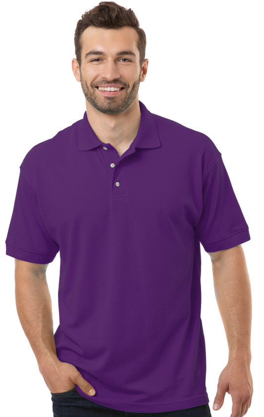 Blue Generation Men's Superblend Short-Sleeve Polo-BG7204 - Basics Clothing Store