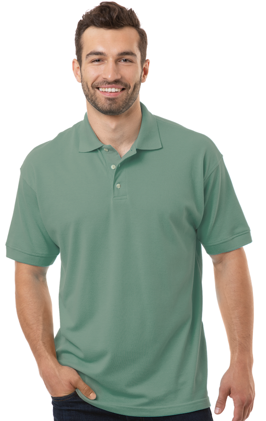 Blue Generation Men's Superblend Short-Sleeve Polo-BG7204 - Basics Clothing Store