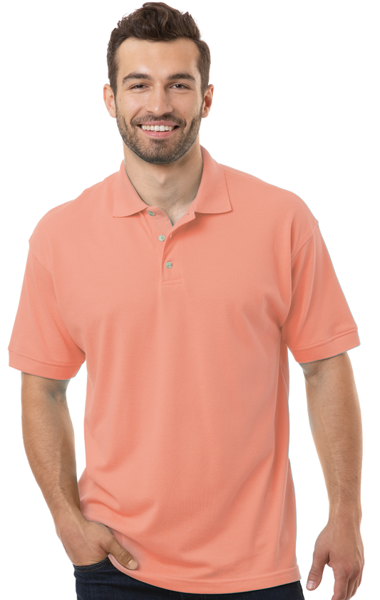 Blue Generation Men's Superblend Short-Sleeve Polo-BG7204 - Basics Clothing Store