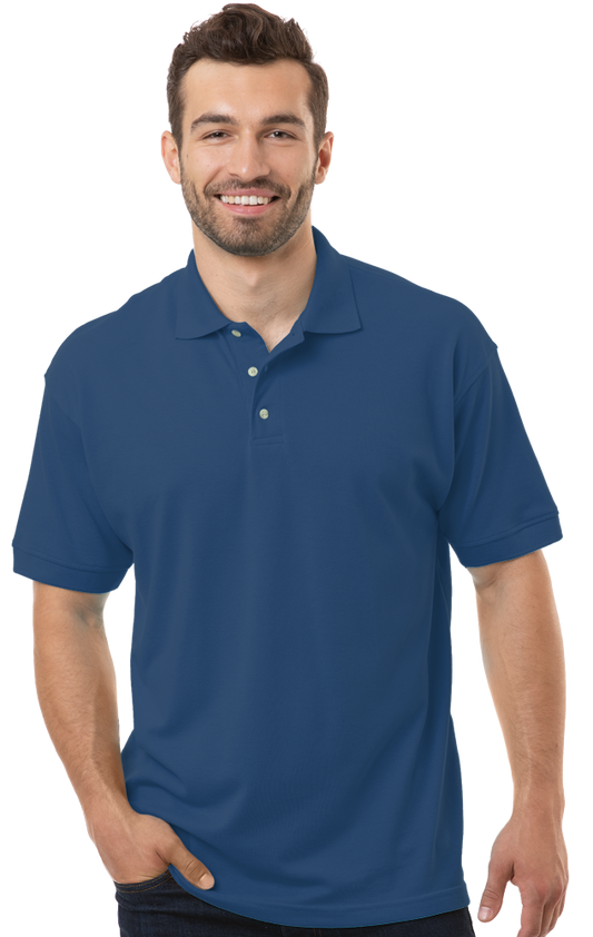 Blue Generation Men's Superblend Short-Sleeve Polo-BG7204 - Basics Clothing Store