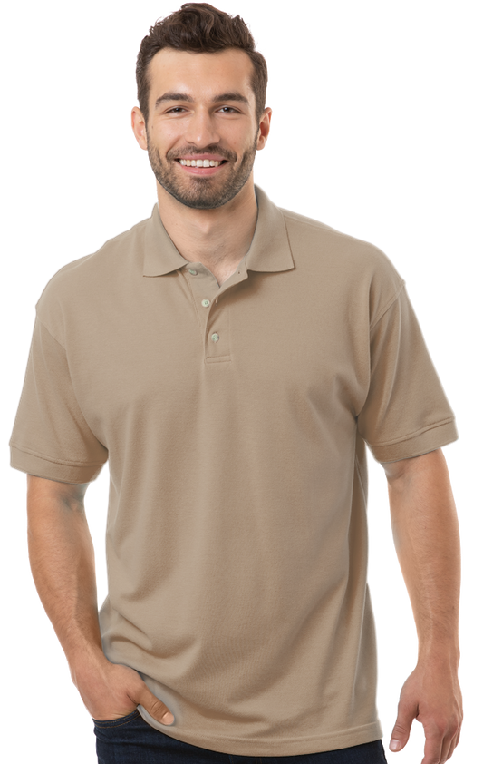 Blue Generation Men's Superblend Short-Sleeve Polo-BG7204 - Basics Clothing Store