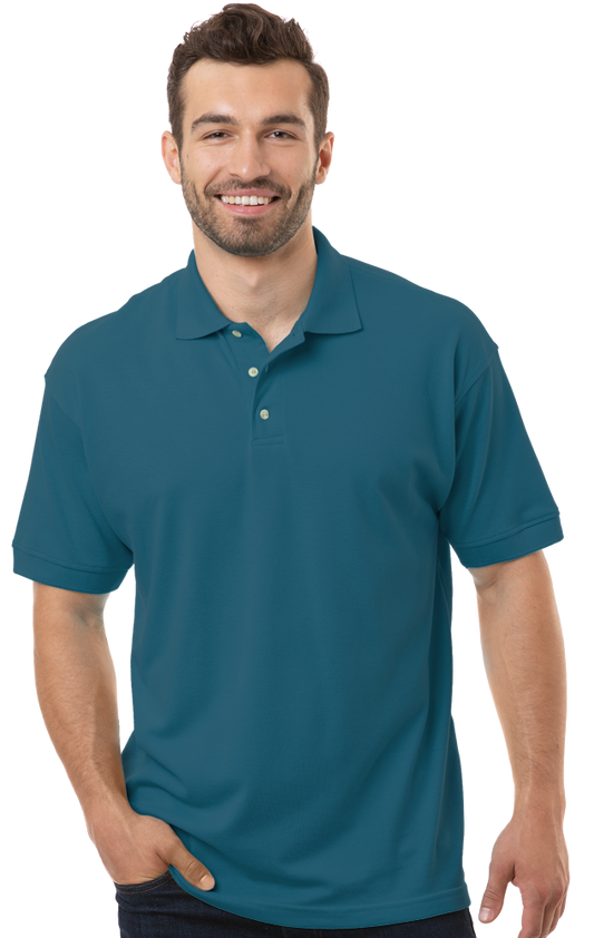 Blue Generation Men's Superblend Short-Sleeve Polo-BG7204 - Basics Clothing Store