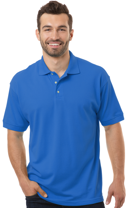 Blue Generation Men's Superblend Short-Sleeve Polo-BG7204 - Basics Clothing Store