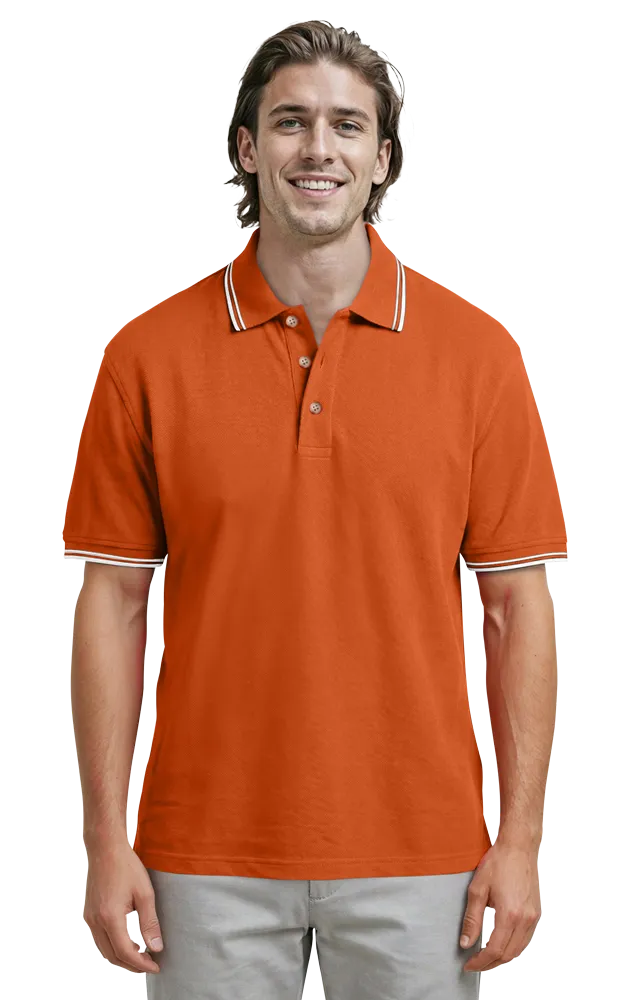 Blue Generation Men's Superblend Tipped Polo-BG7205